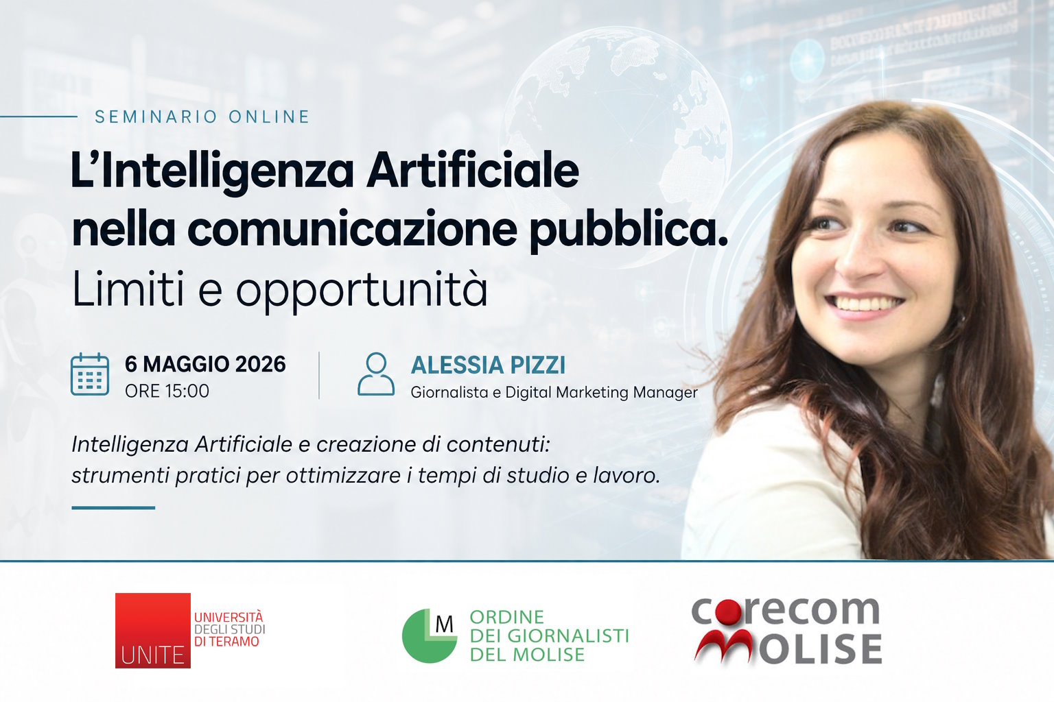 AI e comunicazione pubblica - seminario con docente Alessia Pizzi